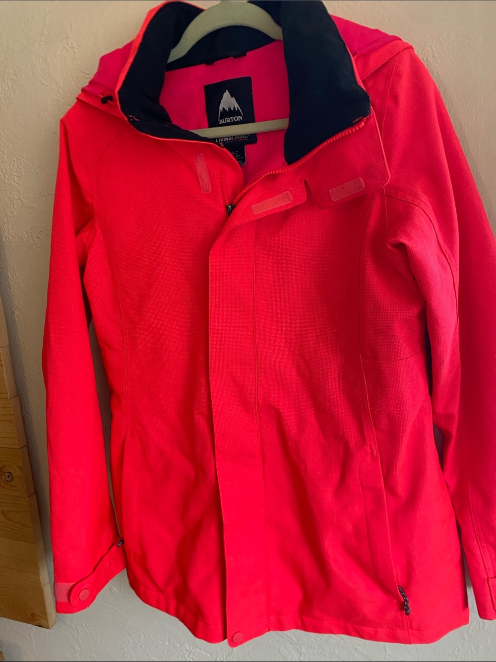 Burton Hot Pink Ski Jacket with Black Collar